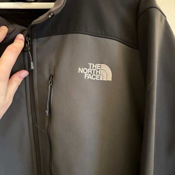 The North Face Soft Shell Jacket Mens XL Full Zip Gray and Black - Picture 4 of 7